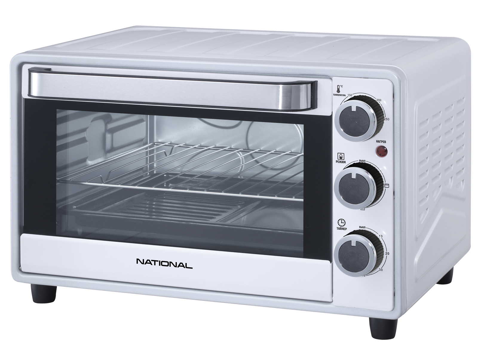 Мини-печь National NK-MO205 white																		 — описание, фото, цены в интернет-магазине PT Stores