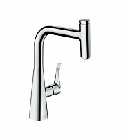HANSGROHE 14857000 Metris Select Смеситель для кухни 240, однорычажный, с выдвижным изливом