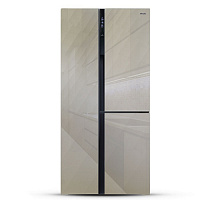 Холодильник SIDE-BY-SIDE Ginzzu NFK-610 Gold glass