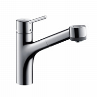 HANSGROHE 32841000 Talis S Смеситель для кухни, однорычажный, с выдвижным душем, ½’