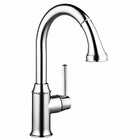 HANSGROHE 14863000 Talis Classic Смеситель для кухни, однорычажный, с выдвижным душем, ½'