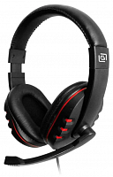 Oklick HS-L380G ABBADON черный/красный