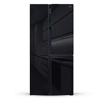Холодильник SIDE-BY-SIDE Ginzzu NFK-610 Black glass