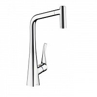 HANSGROHE 14820000 Metris Смеситель для кухни однорычажный, с выдвижным душем, ½´